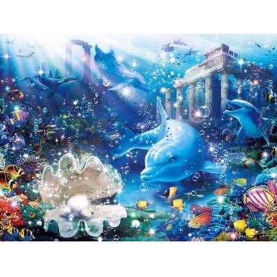 Dots Kits Dolphins Home Diamond Embroidery Diamond Painting Cross Stitch Rhinestone Home Decor