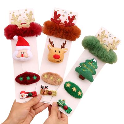 2025 Christmas Hair Accessories Rubber Band Brooch Clip Set Gift Hair Clip Christmas Decoration