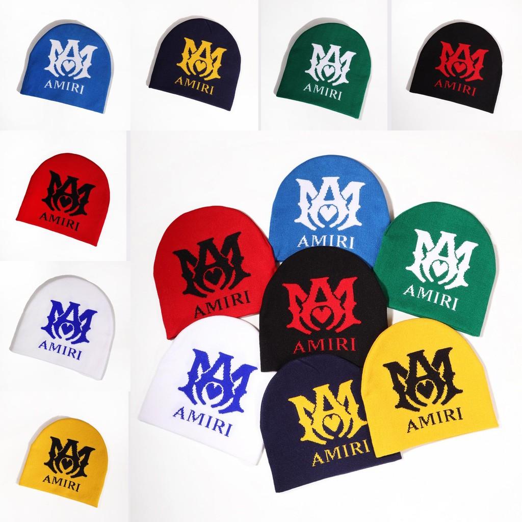 Letter Amiri Pattern Knitted Cap Beanie Hat Fashion Casual Outdoor Gift Warm