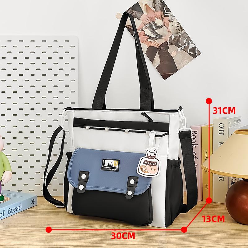 

Школьный рюкзак свежий и милый, контрастные цвета, портативный мессенджер, простая и высокоценная сумка-тоут для занятий чёрный