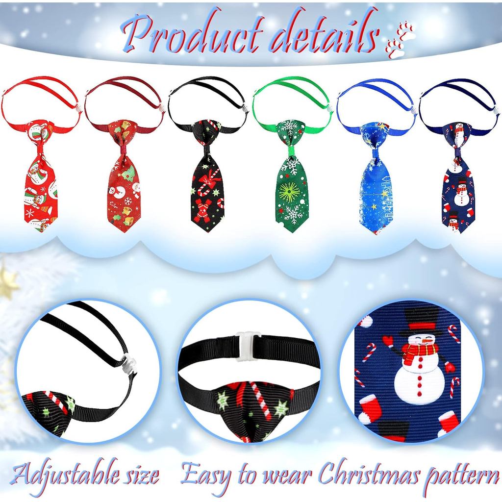 Świąteczny krawat dla psa regulowany mała kokarda dla zwierzęcia akcesoria do upiększania psa dekoracja dodająca świątecznej atmosfery zwierzęta materiały łatwe do czyszczenia miękkie i przyjazne dla skóry