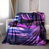 1Pc Cyberpunk Neon Cityscape Flannel Blanket, Soft And Comfortable, Casual Warm, Camping Travel, Christmas, Halloween Xmas Gift Y1433