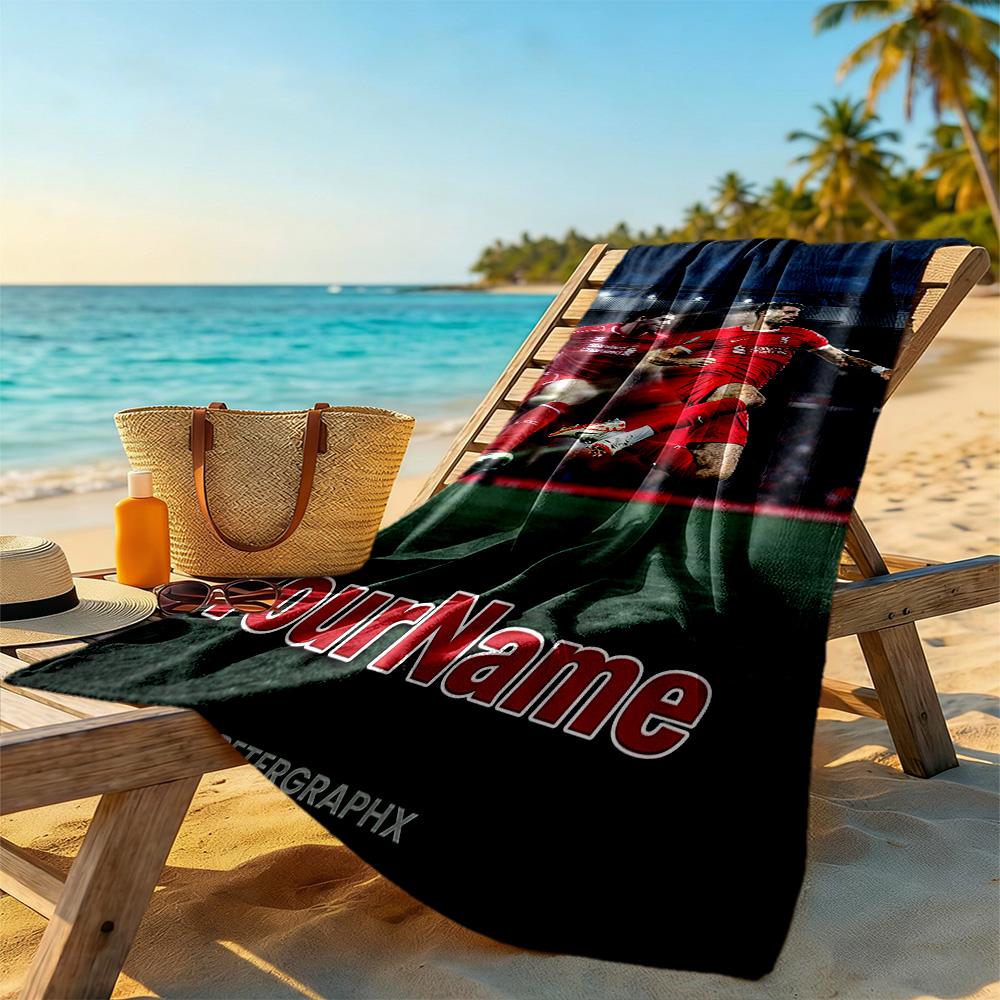 Liverpool Personalized Text Beach Towel Super Soft Microfiber Quickdry Fabric Suitable for Sports Travel Swimming Yoga Bathroom Beach And Pool