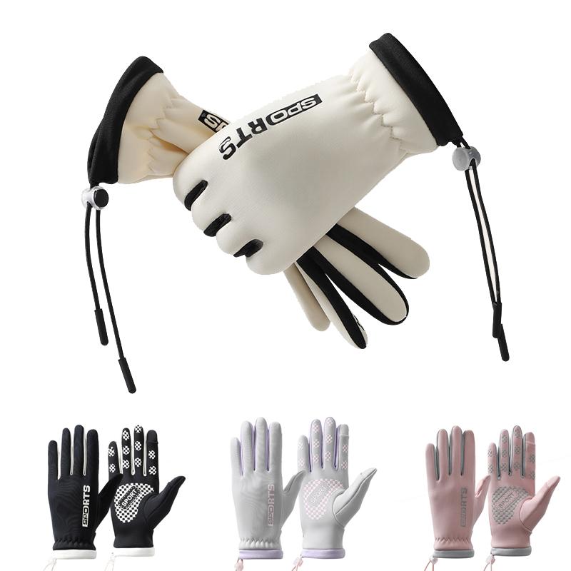 1 Paar Winterhandschuhe für Damen, modisch, bequem, Touchscreen-Design, winddichte Handschuhe für Outdoor-Sport