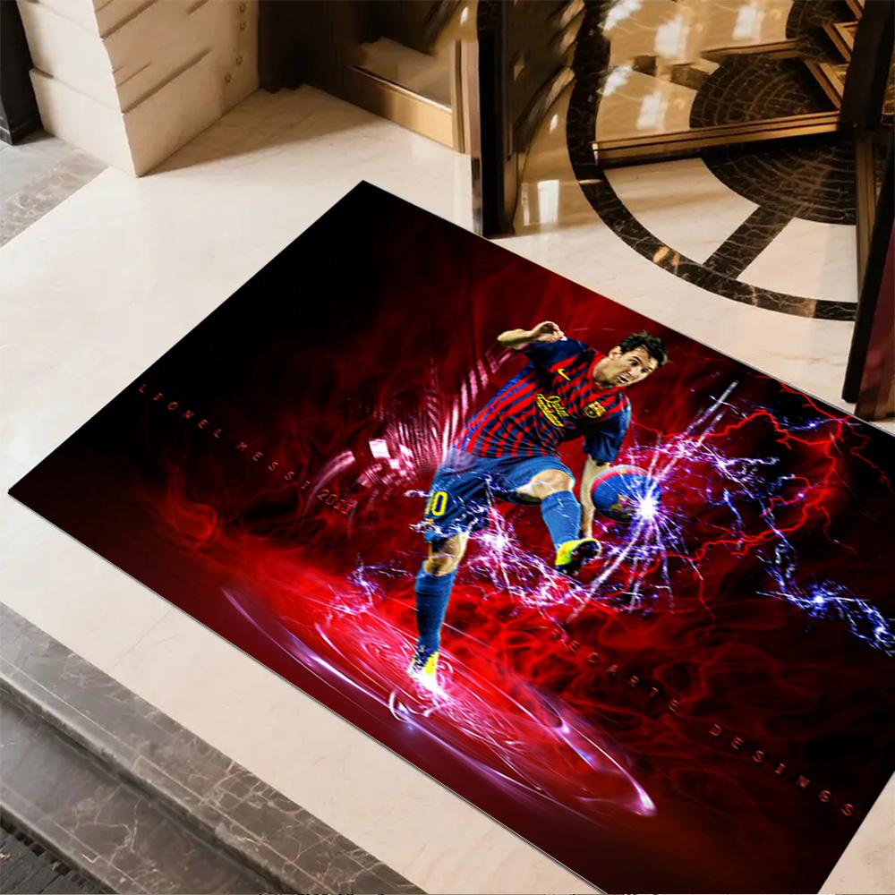 Electric Soccer Legend Carpet Suitable for Playrooms Kitchen Hallway Study room Antislip Carpet Decorate Offices Gift for Festivals