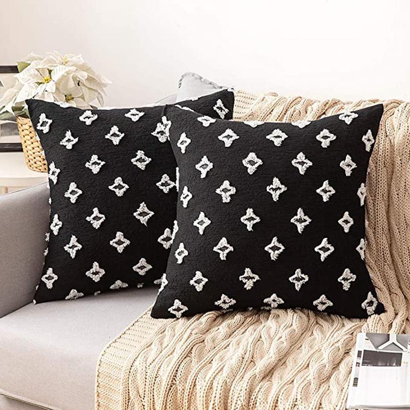 

Moroccan Ins Style Star Pillow Case Home Model Room Cotton and Linen Pillow Office Nap Hotel Cushion Cover 45 * 45Cm (excluding pillow core)