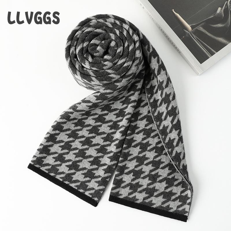 

Cashmere men s scarf casual simple thickened warm middle-aged 2025 knitted rectangular autumn and winter scarf 180cm