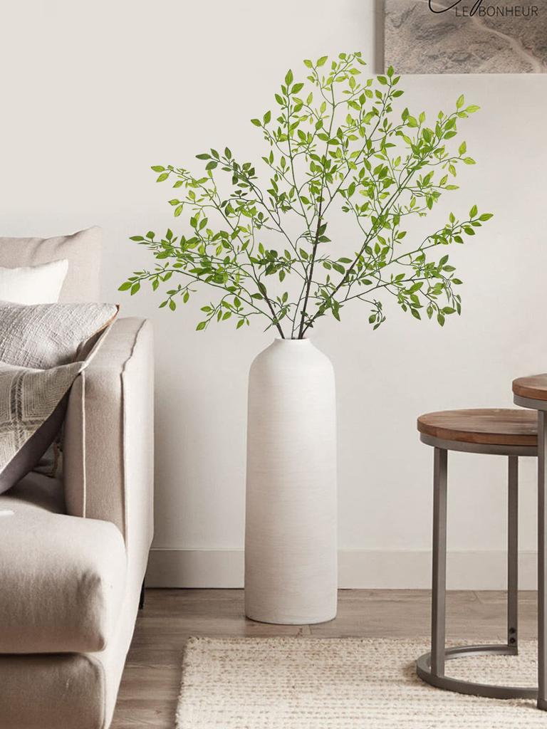 1pc Artificial Plants Branches Green Faux Greenery Plants Decoration for Office Home Indoor