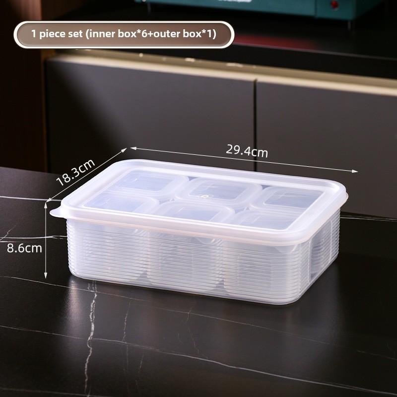 

Контейнер для хранения продуктов, органайзер для холодильника, 6-секционный ящик для овощей и фруктов, органайзер для холодильника, морозильник для мяса, органайзер для кухни белый