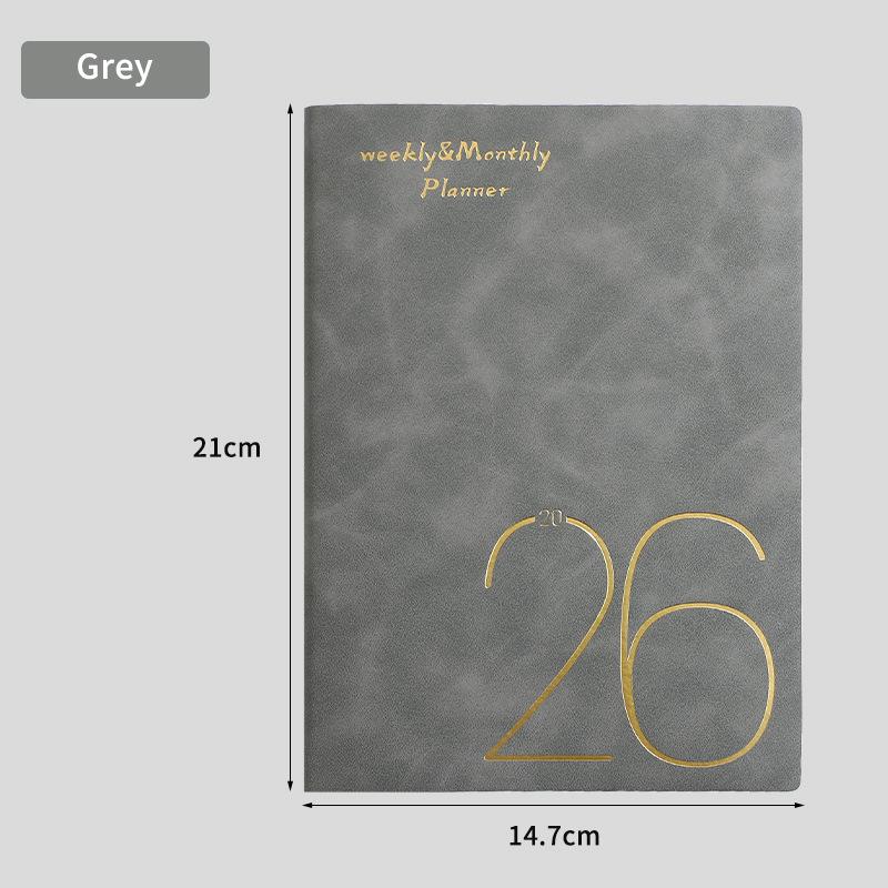 In Stock: 2026 English Weekly Planner A5 - Cross-border Agenda & Yearly Calendar Book