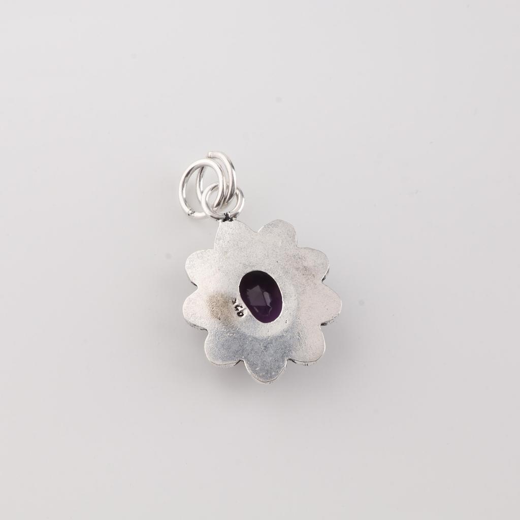 Natural Amethyst Gemstone 925 Sterling Silver Boho Jewelry Designer Pendant 1.37" For Women CP-40-1