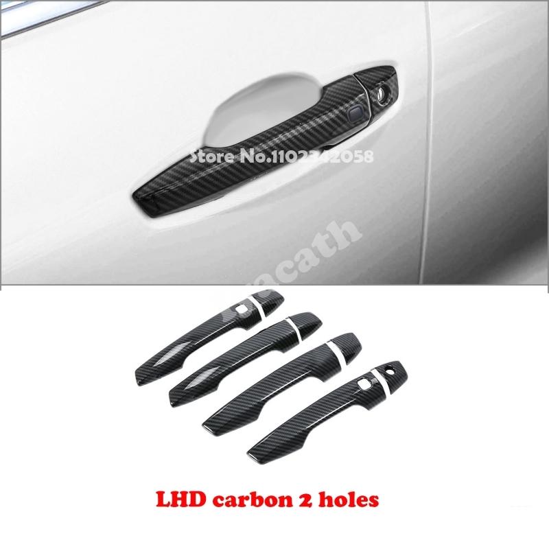 RHD LHD For Mitsubishi Xpander 2018 19 20 21 25 2026 ABS carbonfiber Car Side Door Handle bowl Catch Cover Protection Trim