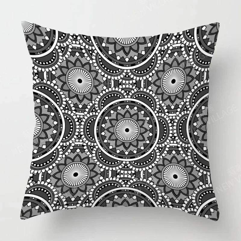 Fall Home Decor Autumn Living Room Throw Pillow Cover Sofa Boho Cushion Cover Mandala