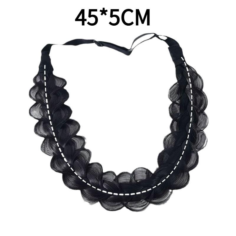 1PC Braid Wig Hair Band Soft Headband Soft Handmade Hair Band Wig Accessories Braid Internet celebrity Hand Tear Braid Hair Band