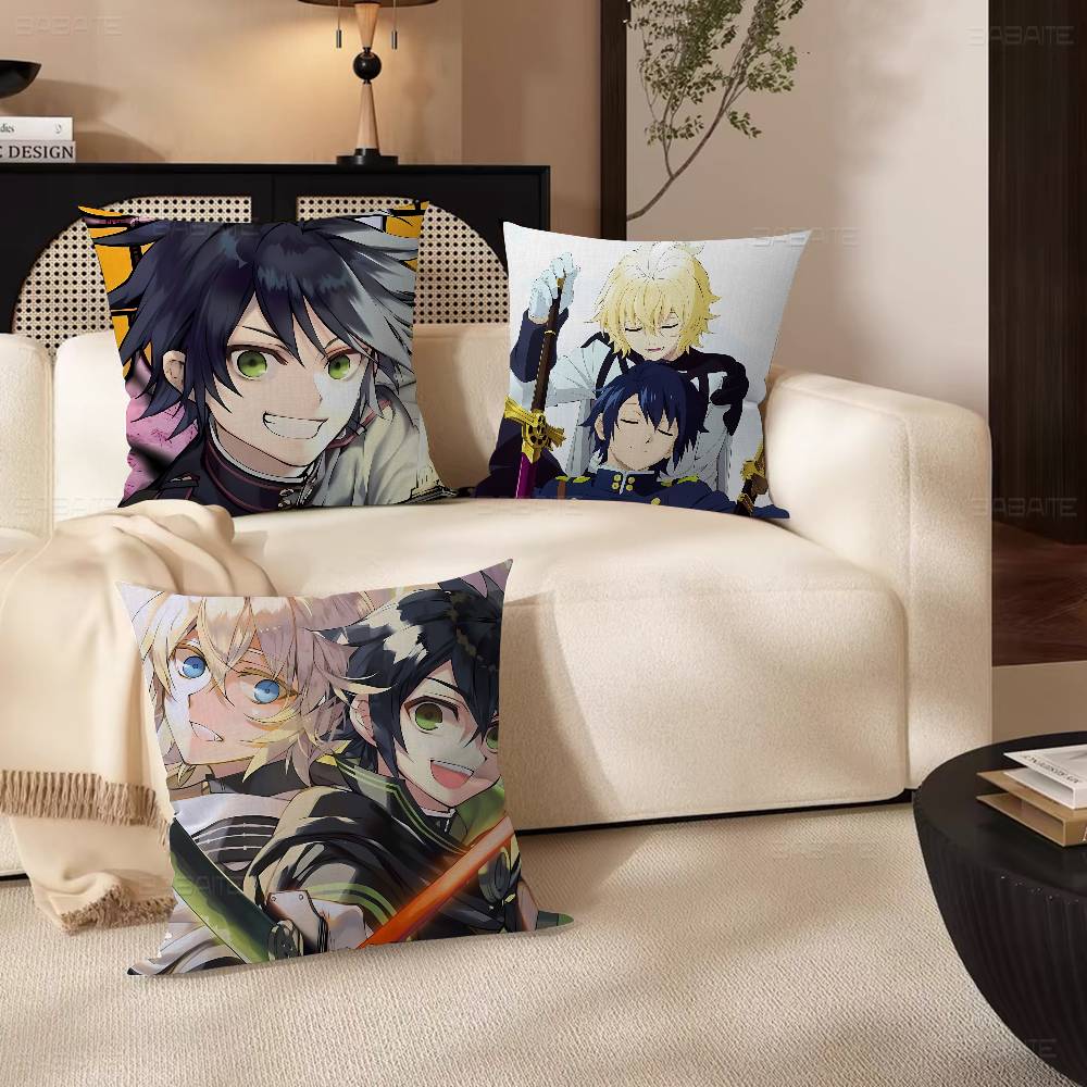 Anime Seraph of The End Pillow Cover Sofa Cushion Cover Home Room Decoration Children Gift
