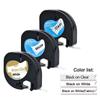 3stk 91201 91331 12267 etiketttape plast og papir kompatibel for LT-100H dymo etikettskriver 12mm dymo letratag 18769 91200