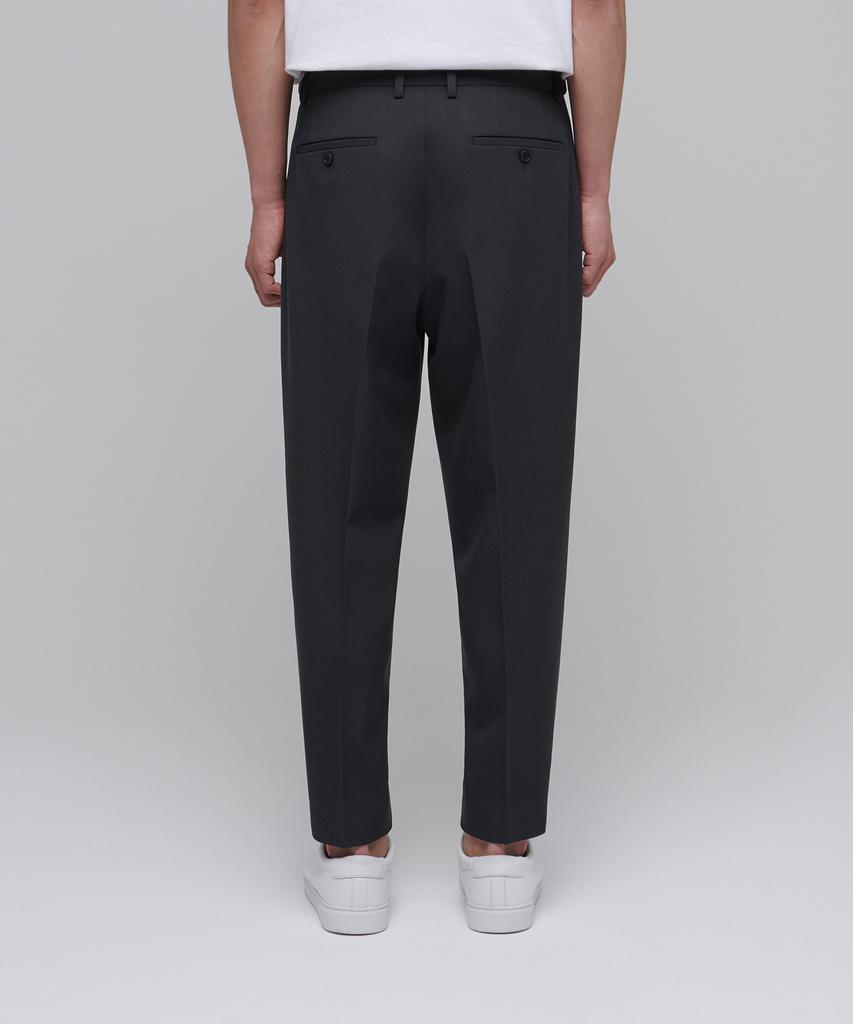 Musinsa Standard Carrot Hidden Banding Crop Slacks [Dark Gray]