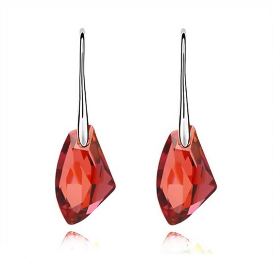 Hook Earrings Irregular Cut Rhinestone Dangle Women Piercing Earrings Jewelry for Party