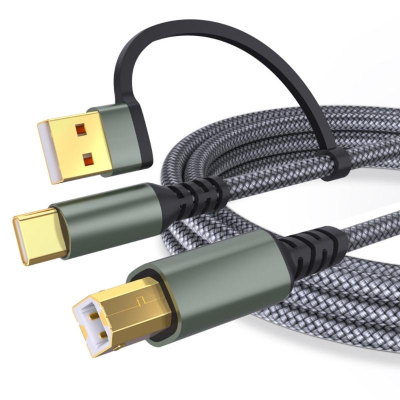 1m/2m/3.0m/5m USB Type C To USB B Data Cable Easy Connection Printers Scanners and Digital Pianos To Phones Tablets