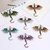 Vintage Enamel Dragon Brooch – Unisex Versatile Accessory Pin for Suit Coats