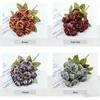 Silk Petals Rose Artificial Flowers 15 Heads Faux Flower Holding Bouquet Flower  Home Decoration
