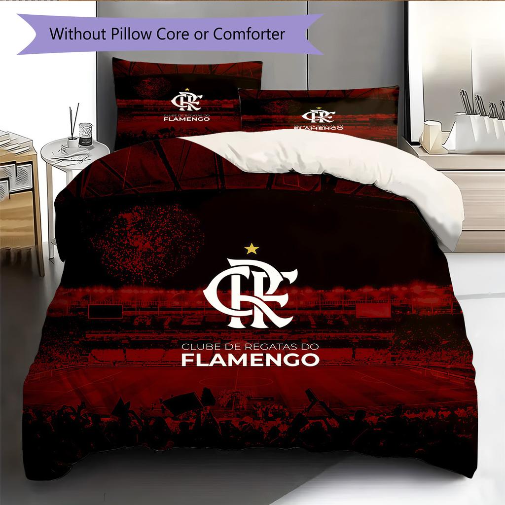 CR Flamengo Pattern Bedding Quilt Set Home Decoration Gift (1 * duvet cover + 2 * pillowcase without core)