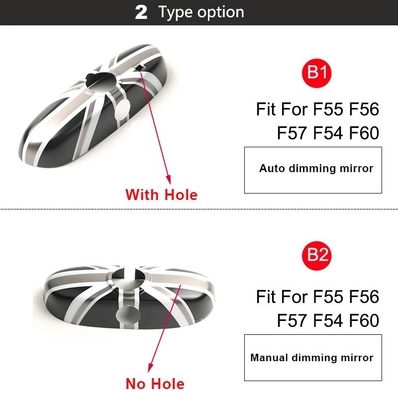 The Black For MINI Cooper F54 F56 F55  F57  F60 Car Rear View Mirror Cover Housing Hatchback PC plastic Fashion  Auto Styling