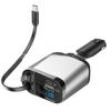 100W Digital Display Fast Charging USB Car Cigarette Lighter Splitter with Four Ports