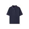 Yazan Series Comfortable Casual Versatile Solid Color Short Sleeve Polo Shirt Women Tops Captain-Blue L225W236-01KA