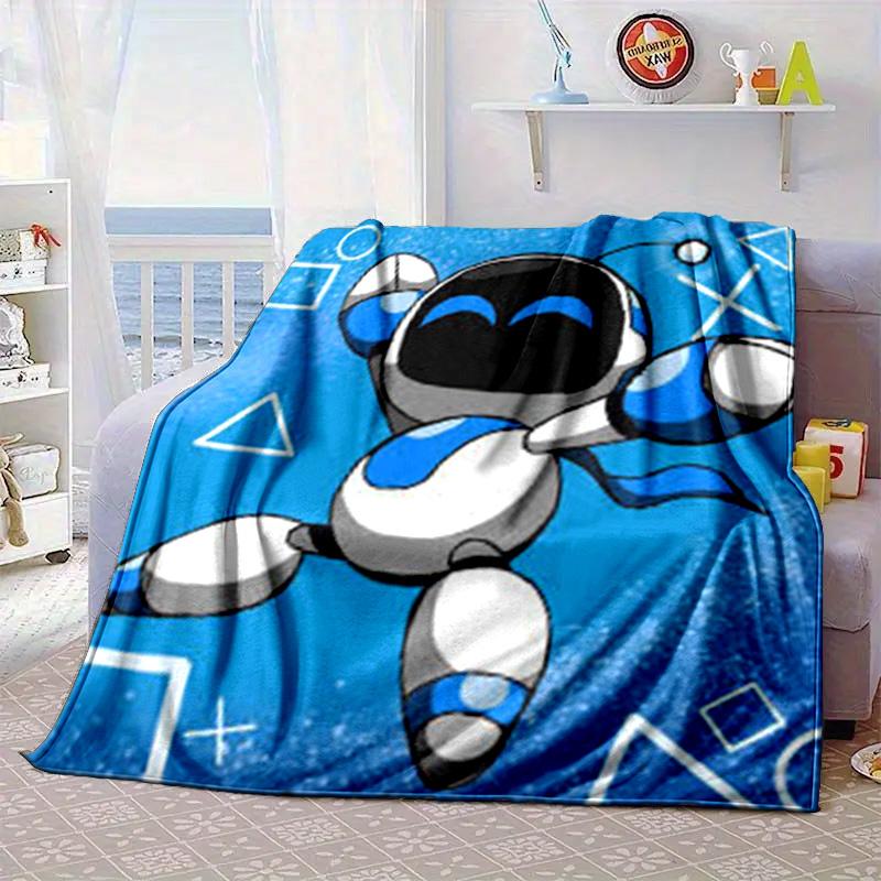 Weltraumabenteuer Astro Bot Tragbare Decke/Weiche Decke Bettwäschedecke Geeignet für Reisen Camping Wohnzimmer Büros Sofas Fan-Geschenke