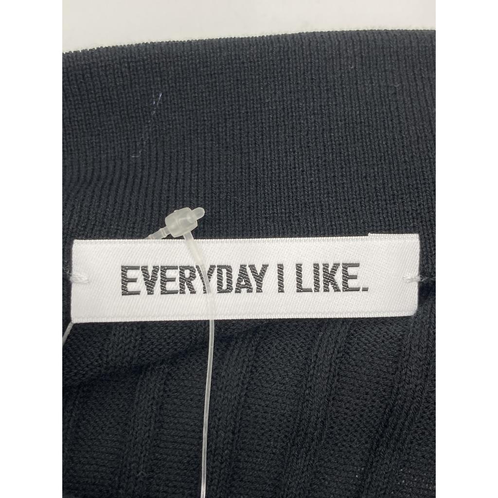 EVERY DAY I LIKE 23 Years Black Ribbed Knit Tops F blackUsed