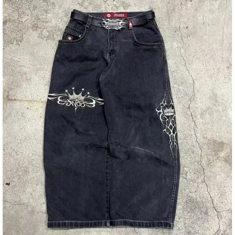 Ανδρικό Τζιν Φαρδύ Ίσιο Εφαρμοστό Casual Streetwear Στυλ Hip Hop Μείγμα Βαμβακιού Μεσαίου Υψώματος