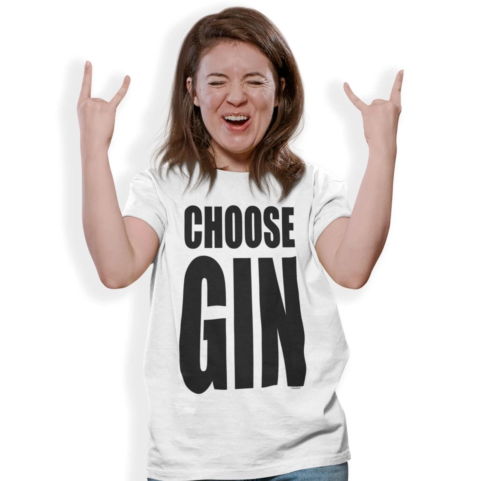 Choose Gin T-shirt Wake Me Up Before You Go-Go Wham! Choose Life the 80s Drink S