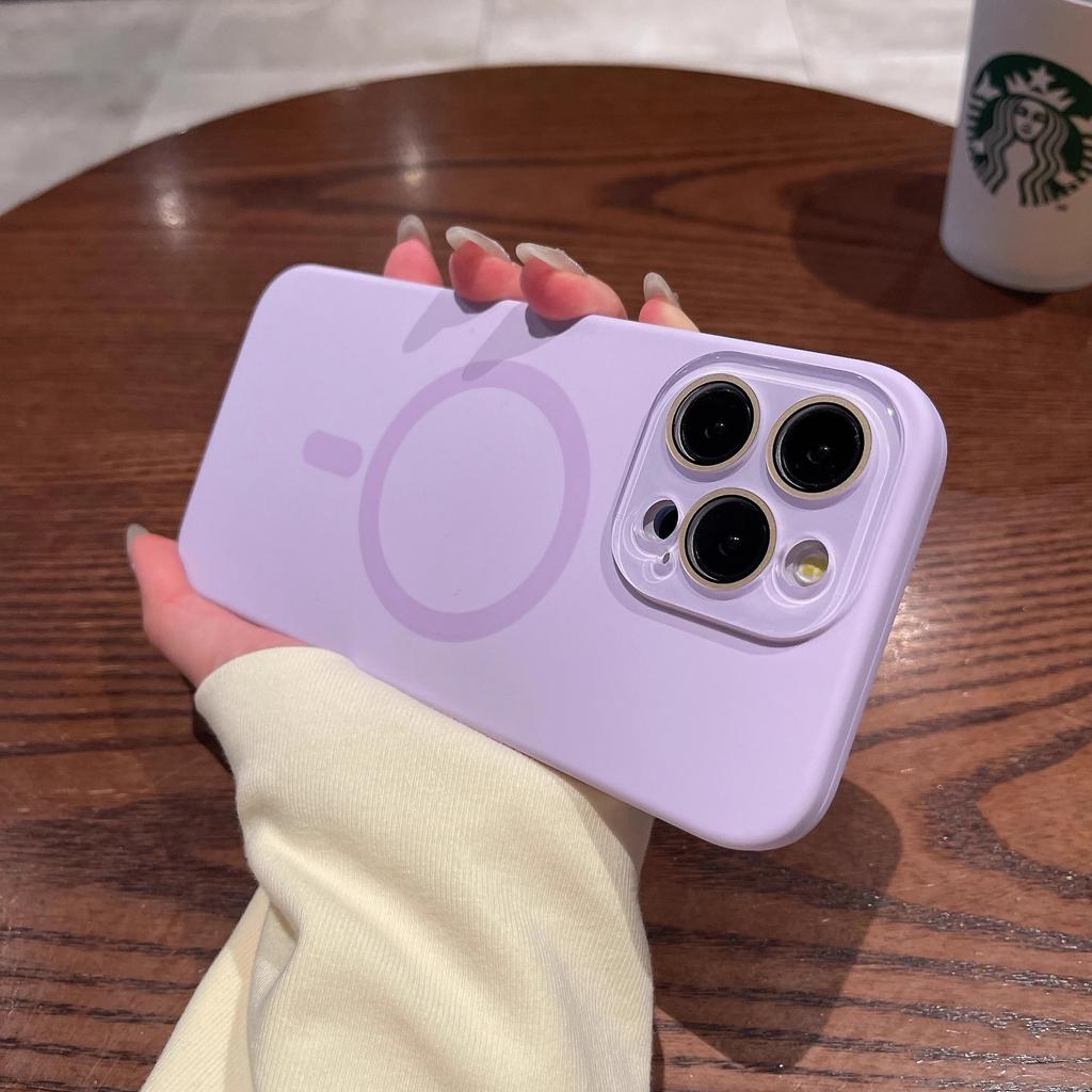 Applicable To IPhone16ProMax Liquid Silicone Magnetic Suction Phone Case Apple 15 Full-cover Soft Anti Fall 14 Protective Case