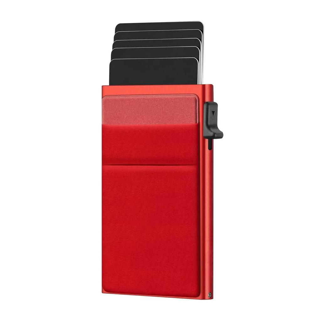 Men's RFID Aluminum Card Holder: In-Stock, Side-Push Design