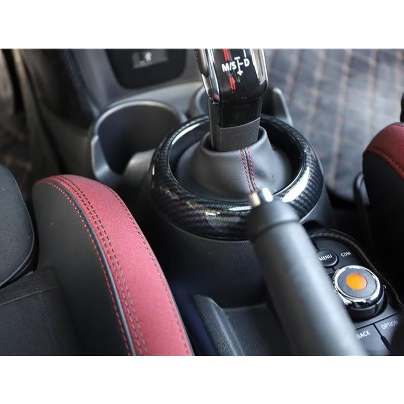 Car gear lever Decorative Cover For MINI ONE Cooper S F54 F55 F56 F57 F60 Countryman Shift Panel Protection Sticker Accessories