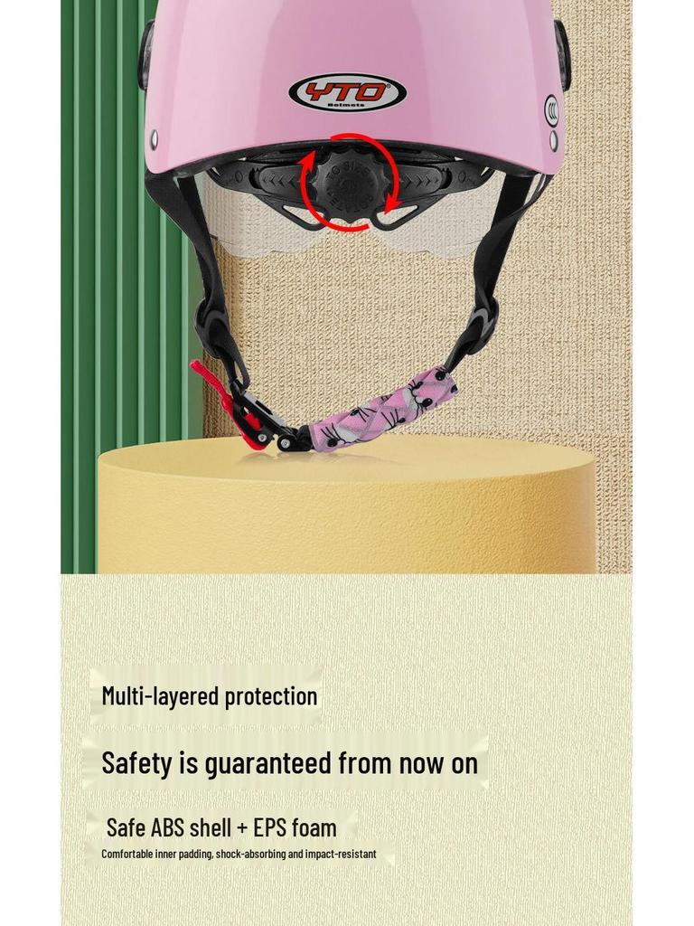 Dziecięcy kask rowerowy z goglami przeciwmgielnymi UV i uszami dźwiękowymi