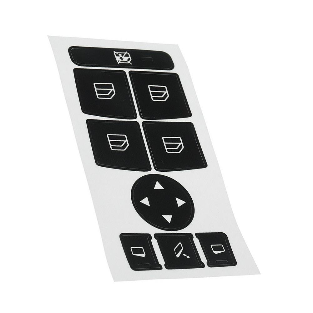 Klistermärke Knapp Reparation Klistermärke Helt Ny Knapp Framsida Matt Svart PVC