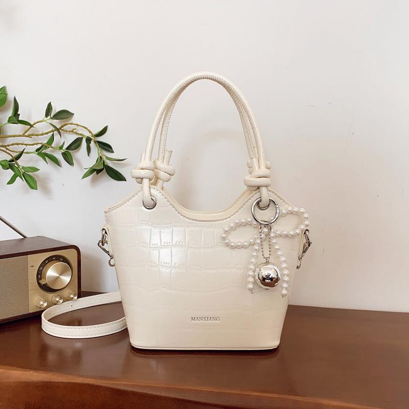 

New high-end women s bag embossed crocodile pattern large-capacity shoulder crossbody tote women s bag бежевий