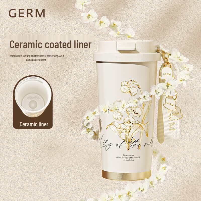 Germ Ceramic Lined Insulated Straw Mug