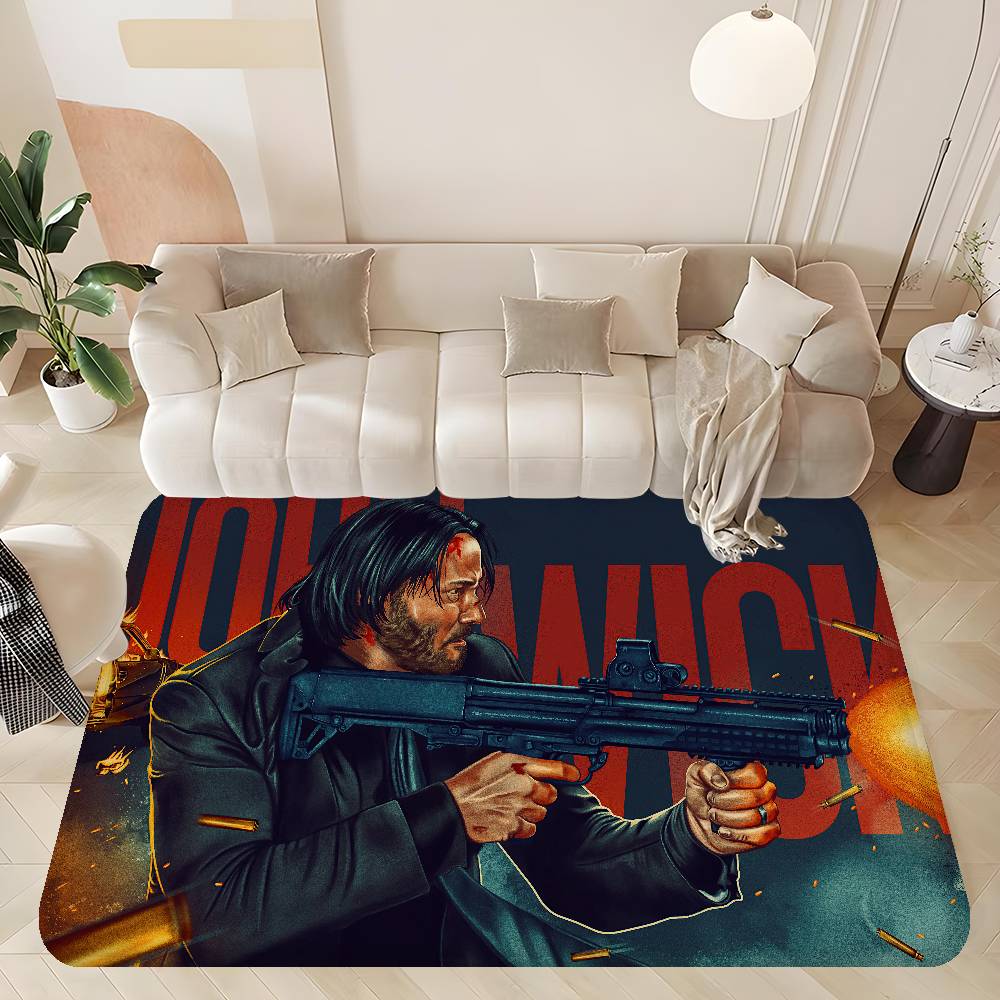 Movie John Wick Bathroom Mat Kids Room Bedroom Decoration Balcony Anti-Slip Doormat Living Room Welcome Rug