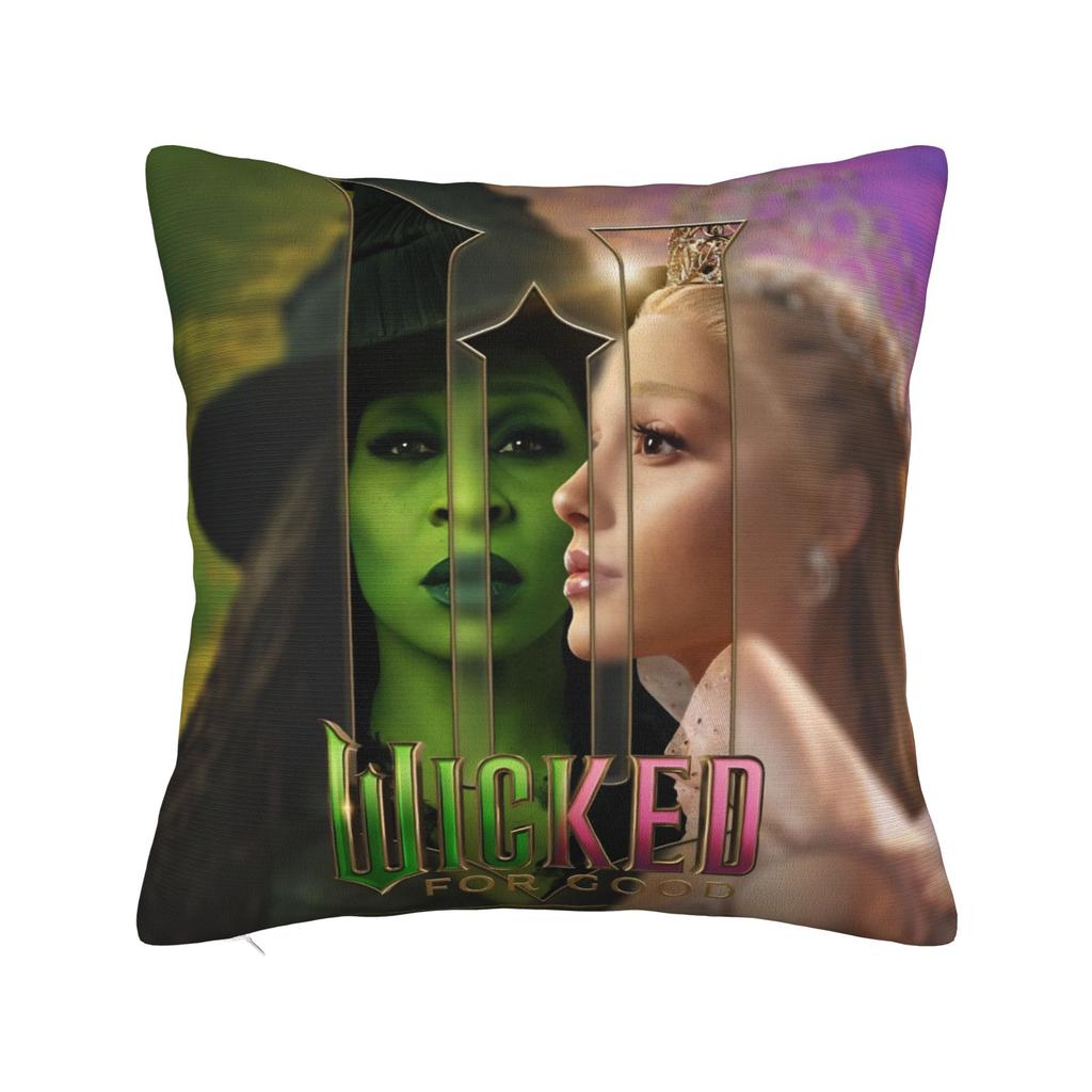 Printed Wicked Elphaba & Glinda Tonal Pillowcase Polyester Cushion Cover Decorations Witch Throw Pillow Case Cover Home Zippered