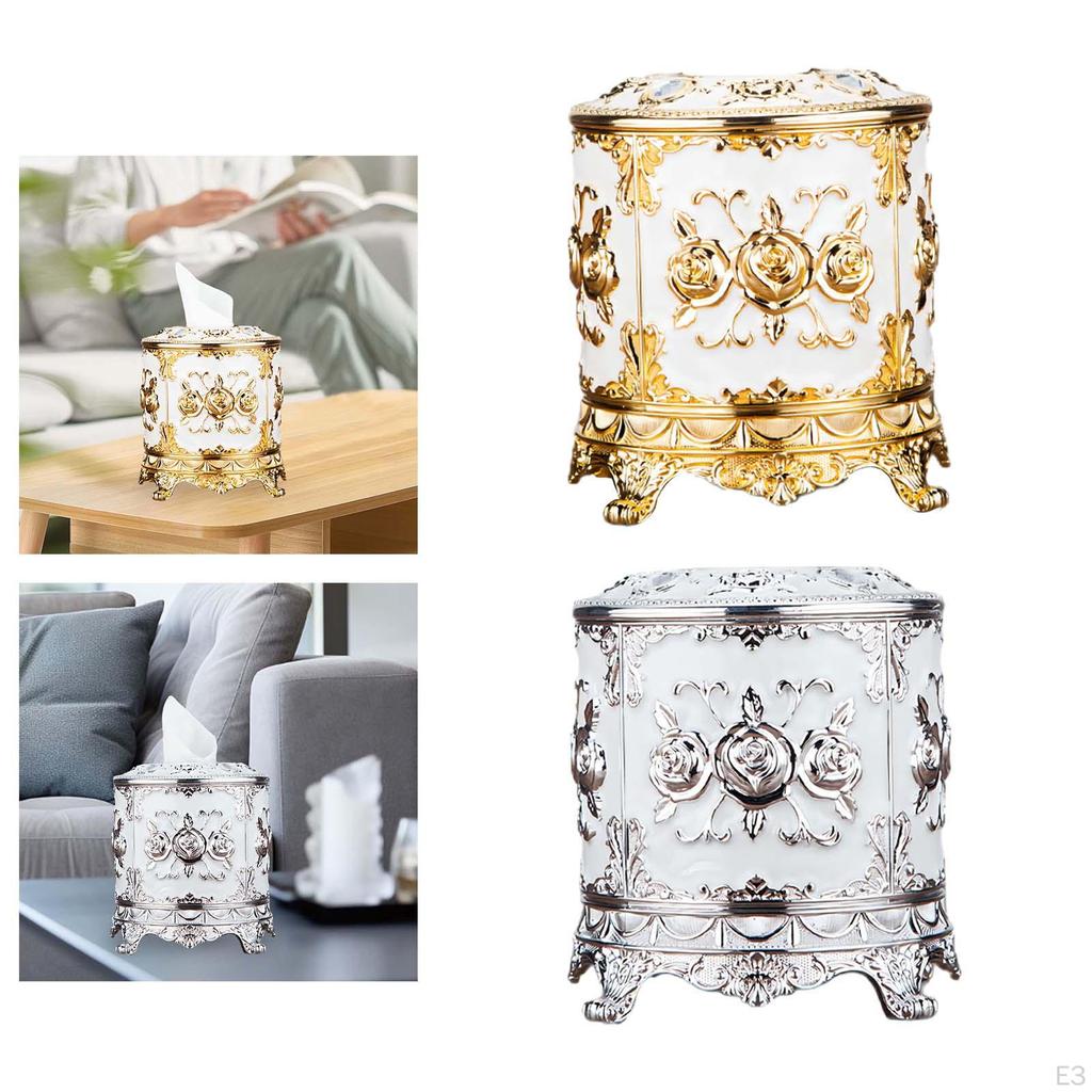 Kulatý zásobník na papírové kapesníky Stolní organizér na ubrousky Úložný prostor na toaletní papír