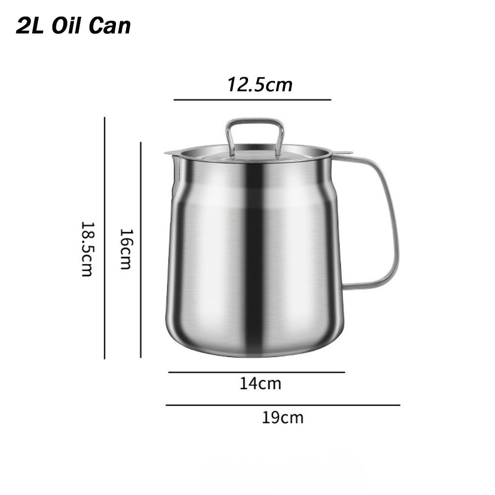 2/1,5 l Fassungsvermögen Ölsieb-Topf Multifunktionale Ölaufbewahrungsdose Kochwerkzeug