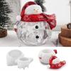 Kreatives Design DIY Glas Abstieg Epoxidharz Weihnachtsfigur Schnee Spiegel Aufbewahrungsbox Silikonform Winter Heimdeko Zubehör