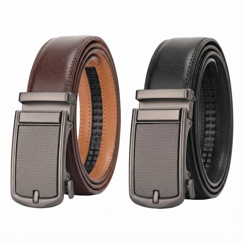 Men'S Automatic Buckle Cowhide Belt Men'S High-End High-End Versatile Belt Youth Belt