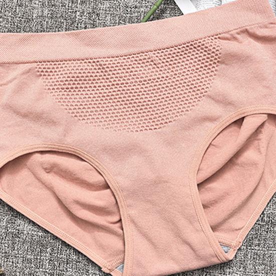 Women Panties Seamless Honey Comb Hole Comfortable Hand-supported Hip Design Panties for Daily Wear