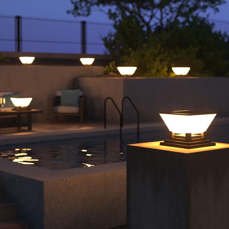 Solar Outdoor Garden Pillar Light - Perfect for Courtyard, Villa, Family Gatherings, and Camping