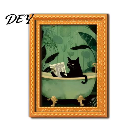 Halloween Refrigerator Magnets Black Cat Wooden Magnet, Theme Decorative Miniature Art Wall Magnetic Decal, for Kitchen Cabinets And Whiteboards Decor