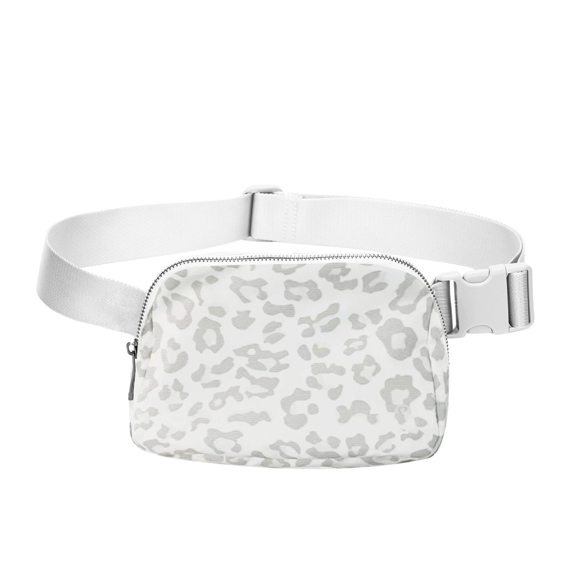 Dames Heuptas Rits Fanny Pack Borsttas Buiten Sport Crossbody Schoudertas Casual Reizen Vrouwen Riemtas Portemonnee white